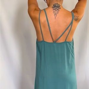 AERIE long dress with straps and beautiful vintage turquoise color